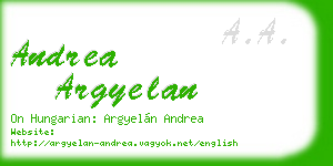 andrea argyelan business card